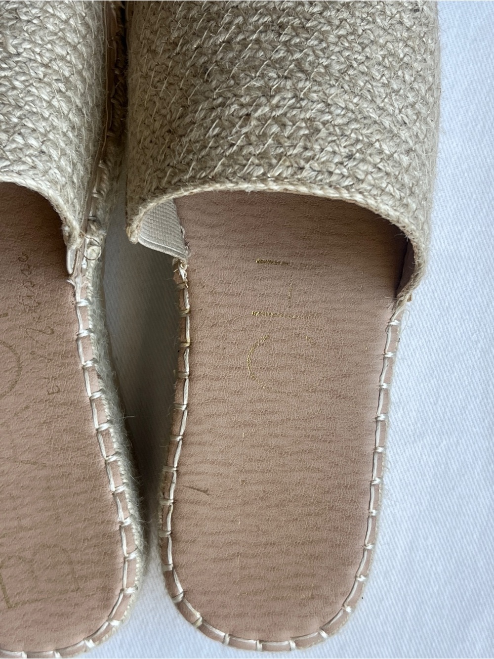ALOHAS Natural Woven Slide Sandals - Beige size 9m - Picture 3 of 6